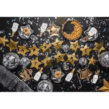 20 weiss-goldene Flaschenservietten "Happy New Year"