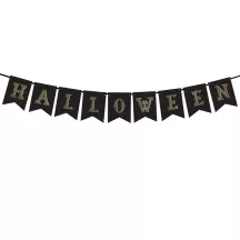 Girlande "Halloween" schwarz-gold