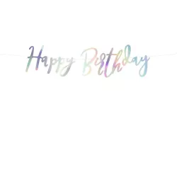 Garland "Happy Birthday" - iridescent