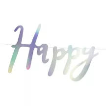 Girlande "Happy Birthday" - schillernd