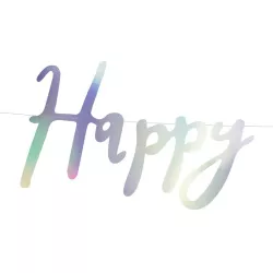 Ghirlanda "Happy Birthday" - iridescente