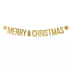 1 Girlande "Merry Christmas" Gold