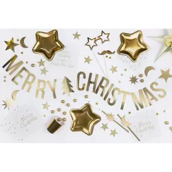 1 Golden "Merry Christmas" banner