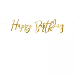 Ghirlanda Buon Compleanno - oro
