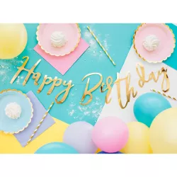 Garland Happy Birthday - gold