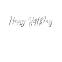 Guirlande Happy Birthday - argent