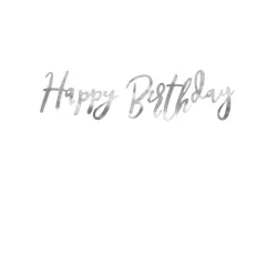 Guirlande Happy Birthday - argent