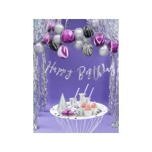 Girlande Happy Birthday - silber