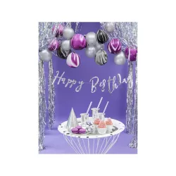 Guirlande Happy Birthday - argent