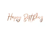 Garland Happy Birthday - pink gold