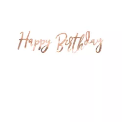 Ghirlanda Buon Compleanno - oro rosa