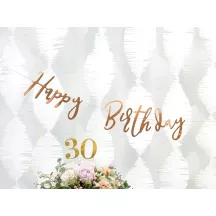 Girlande Happy Birthday - rosagold