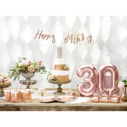 Ghirlanda Buon Compleanno - oro rosa