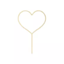 Cake Topper "Coeur en bois"