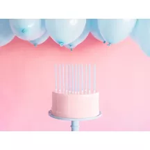 Tall candles "light blue"