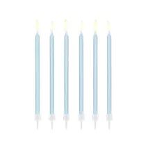 Longues bougies "bleu clair"