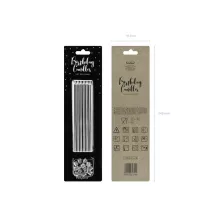 Tall silver candles