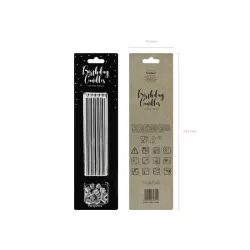Tall silver candles