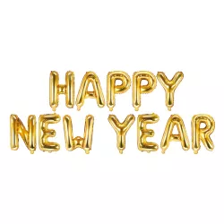 12 foil balloons letters "Happy New Year"