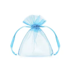Sachets organdi - bleu