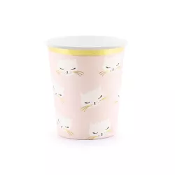 Gobelets "Chat" rose