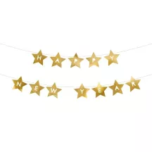 1 golden star Happy New Year garland