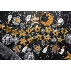 1 golden star Happy New Year garland
