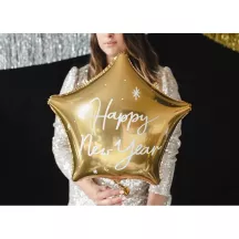 1 foil golden star balloon "Happy New Year"