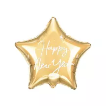 1 foil golden star balloon "Happy New Year"