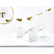 Scatola bianca "ali" per dolci in cartone - 10 pezzi.