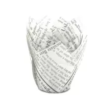 Tulip baking cups "Newspaper"