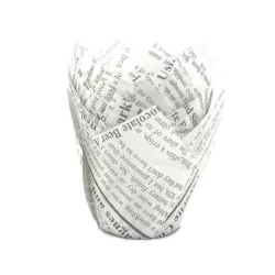 Tulip baking cups "Newspaper"