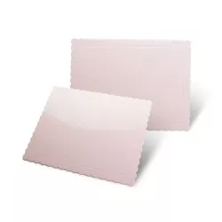 Piatto torta 40x30 cm rettangolare, sottile - Colore piatto torta: rosa baby