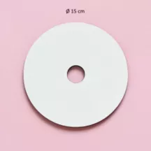 White round cake plates with central opening - select diameter