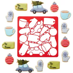 1 Plaque emporte-pièces multi "Noël"