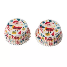 36 custodie per cupcake Babbo Natale