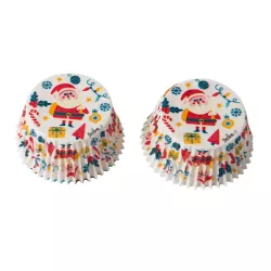 36 custodie per cupcake Babbo Natale