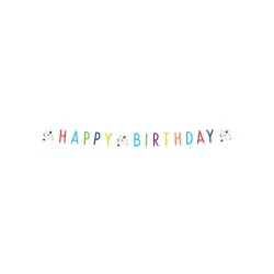 Confettis "Happy Birthday" garland