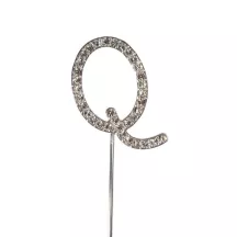 Cake Topper "Diamond letters" - Letter to choose: Q