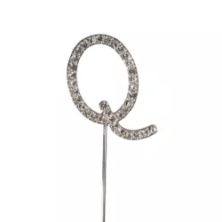 Cake Topper "Diamond letters" - Letter to choose: Q
