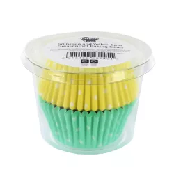 50 mint and yellow cupcake cases