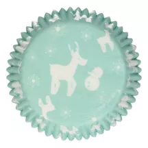 Muffin Cup Winter Magic 48 Pieces - Cupcake Cups for Christmas
