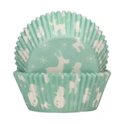 Muffin Cup Winter Magic 48 Pieces - Cupcake Cups for Christmas