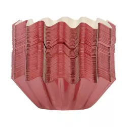 48 Metallic pink baking cups