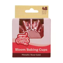48 Metallic pink baking cups