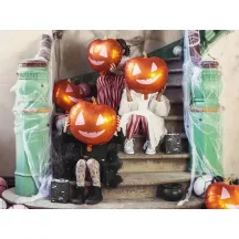 1 orange aluminum pumpkin balloon
