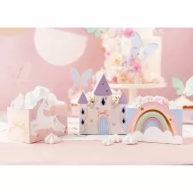 6 Unicorn and castle treat boxes