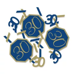 Konfetti mit Zahlen Navy and Gold - Zahl: 30