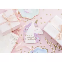 1 biglietto di compleanno unicorno