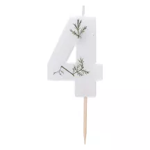 Candle with pressed leaves - Number: 4